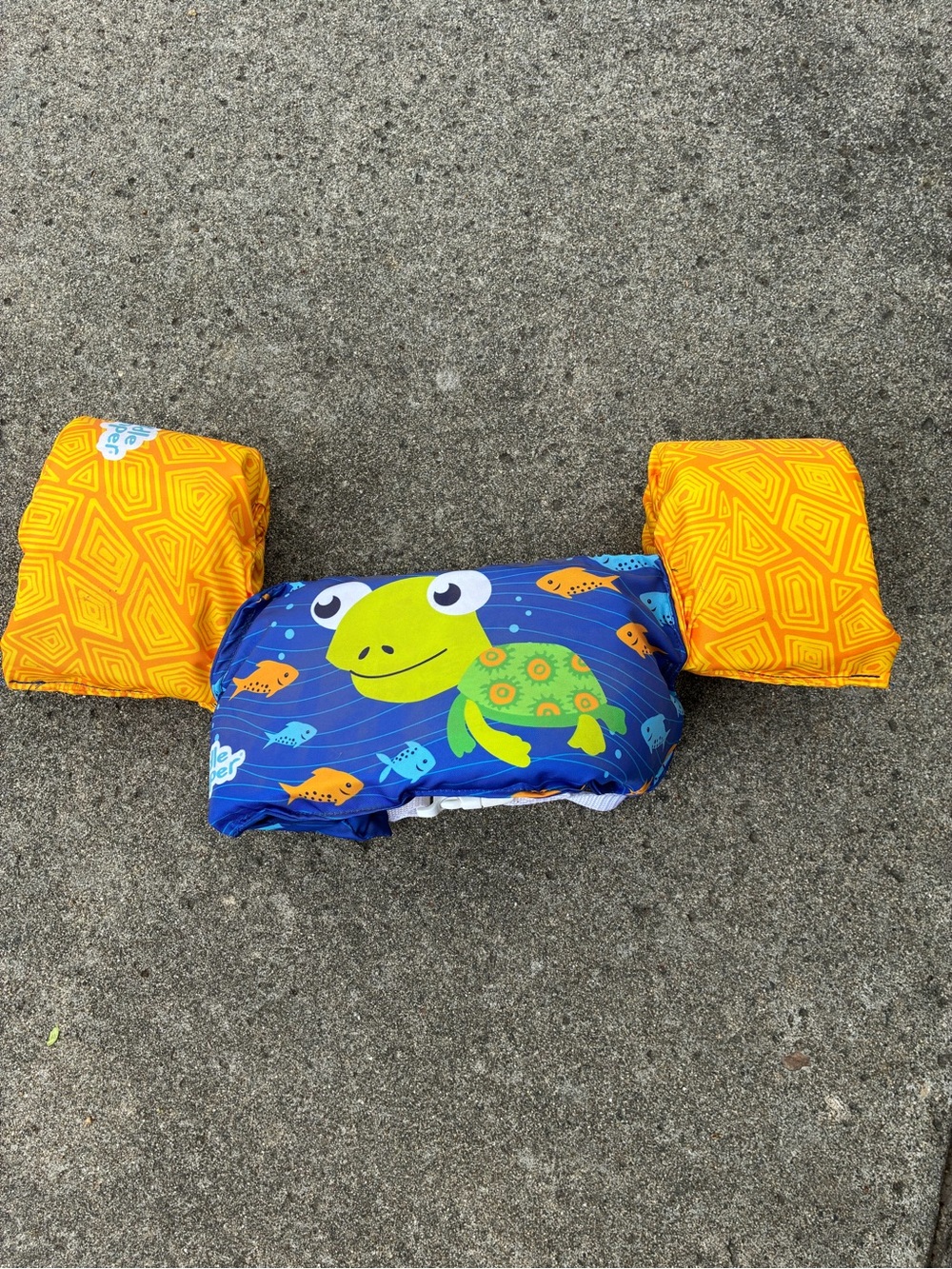 Children's Blue & Orange Turtle Swim Float Vest